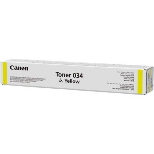 Toner canon 034y, yellow, capacitate 7300 pagini