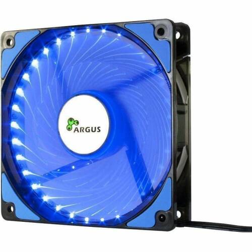 Ventilator/radiator inter-tech argus l-12025 120mm blue led fan