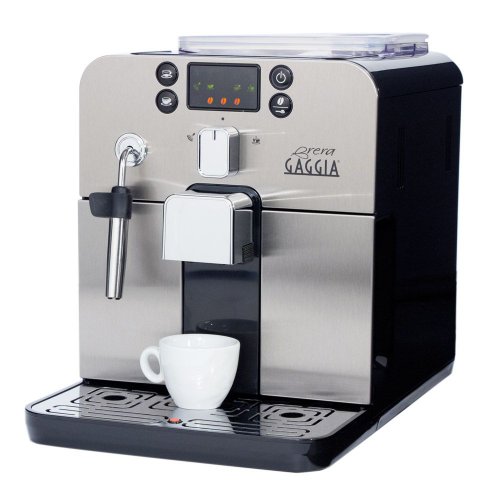 Espressor automat gaggia brera negru, 15 bari, 1.2 l, 250g, display cu simboluri, steamer, cafea cadou