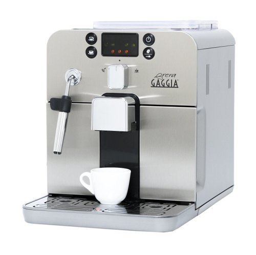 Espressor automat gaggia brera silver, 15 bari, 1.2 l, 250g, display cu simboluri, steamer, cafea cadou