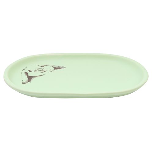 Platou oval bugsy din ceramica verde 26 cm