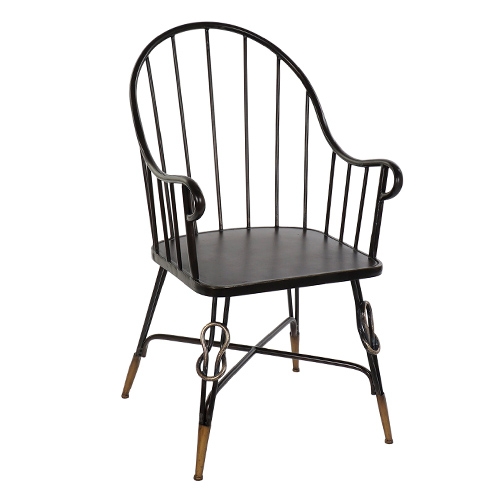 Scaun silla din metal negru 58x55x99 cm