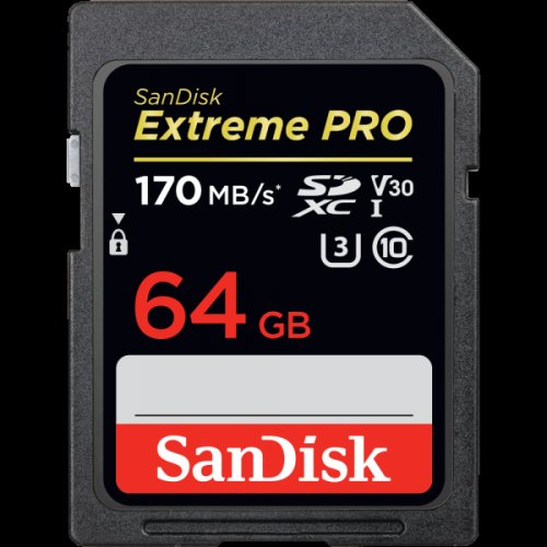 Sandisk card memorie extreme pro sdxc 64gb 170mb s