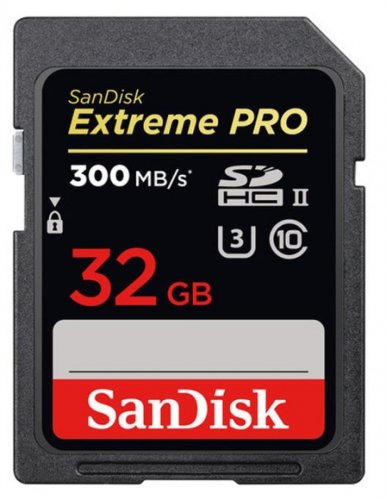 Sandisk extreme pro card memorie sdhc 32gb uhs-ii 300mb s