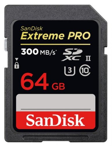 Sandisk extreme pro card memorie sdxc 64gb uhs-ii 300mb s
