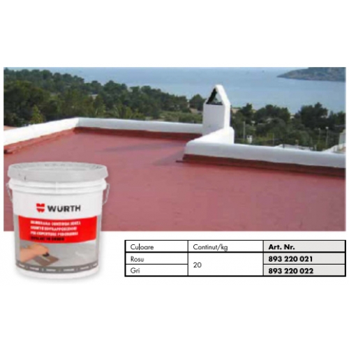 Impelast fr membrana lichida hidroizolanta elastica ranforsata (rosu) 20 kg wurth