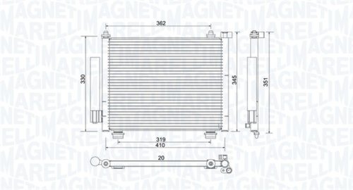 Radiator ac condensator cu uscator potrivit opel agila; suzuki wagon r+ 1.3d 08.03-