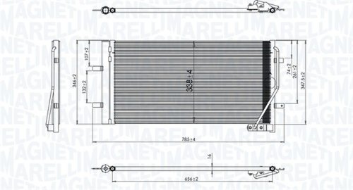 Radiator ac condensator potrivit audi q3 1.4 2.0 2.0d 06.11-10.18