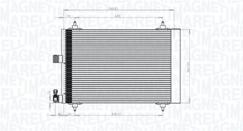 Radiator ac condensator potrivit citroen c5 ii, c6; peugeot 407 1.6d-3.0 03.04-