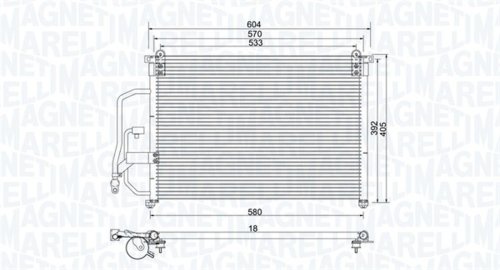 Radiator ac condensator potrivit daewoo lanos 1.3 1.5 1.6 02.97-