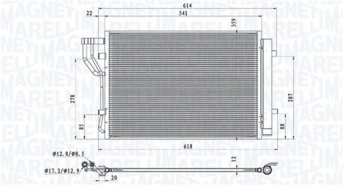 Radiator ac condensator potrivit hyundai ix20; kia venga 1.4 1.6 02.10-