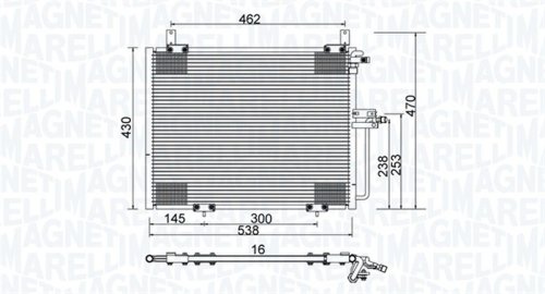 Radiator ac condensator potrivit mercedes 124 (c124), 124 t-model (s124), 124 (w124) 2.3 2.6 3.0 12.84-06.93