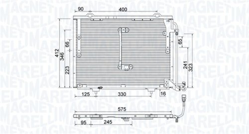Radiator ac condensator potrivit mercedes c t-model (s202), c (w202), e t-model (s210), e (w210) 1.8-4.3 03.93-03.01