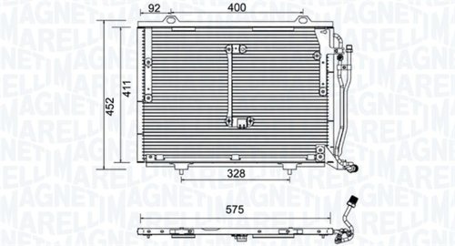 Radiator ac condensator potrivit mercedes c t-model (s202), c (w202), e (w210) 2.0-2.5d 10.95-03.02