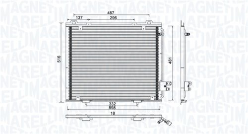 Radiator ac condensator potrivit mercedes e t-model (s210), e (w210) 2.0-5.4 06.95-03.03