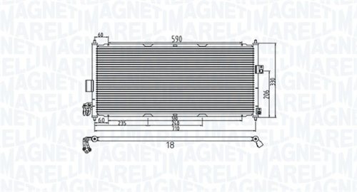 Radiator ac condensator potrivit nissan almera ii 1.5-2.2d 01.00-11.06