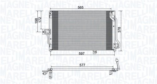 Radiator ac condensator potrivit opel astra f, astra g 1.4-2.0 09.91-04.05