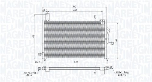 Radiator ac condensator potrivit opel astra g, astra g classic, zafira a 1.7d-2.2d 02.98-12.09