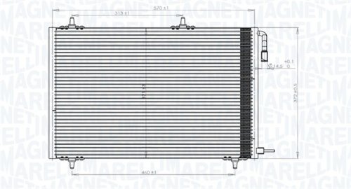 Radiator ac condensator potrivit peugeot 206, 206+ 1.1-2.0d 09.98-