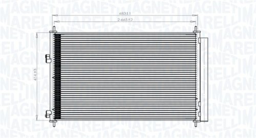 Magneti Marelli Radiator ac condensator potrivit toyota rav 4 iii 2.0 2.2d 2.4 11.05-12.13