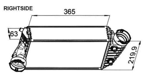 Radiator intercooler porsche 911 (996) nrf 30441