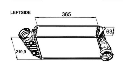 Radiator intercooler porsche 911 (996) nrf 30442