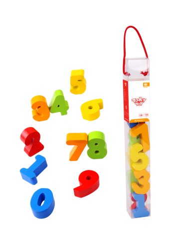 Cifre colarate din lemn tooky toy