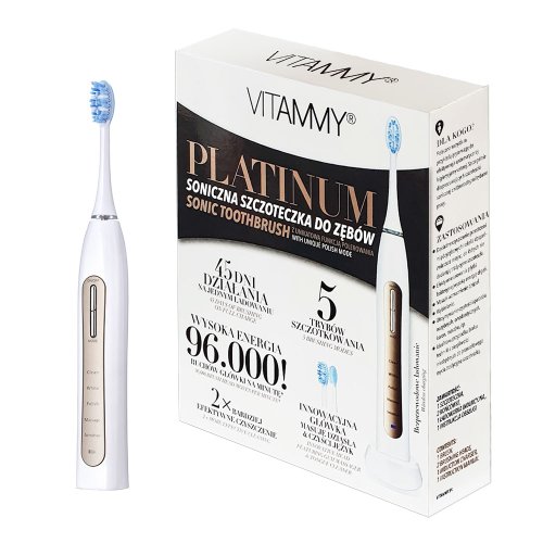 Periuta de dinti electrica vitammy platinum, 96000 vibratii/min, 5 moduri de periaj