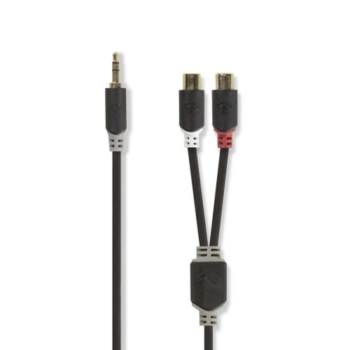 Cablu audio cu adaptor nedis 3.5mm stereo tata - 2xrca tata 0.2m