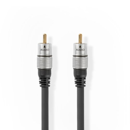 Cablu audio digital rca tata - rca tata, 1.5m, antracit, nedis