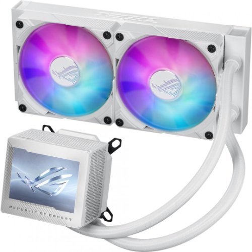 Cpu cooler asus rog ryujin iii 240 argb white water block water block dimention: 89 x 91 x 101 mm block material (cpu plate): copper embedded fan: yes - speed: 5100 rpm + - 10% - air pressure: 5.53 m