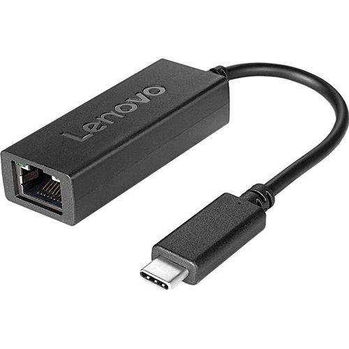 Lenovo usb-c to ethernet adapter, full-size rj45 connector, leds on rj- 45 connector to indicate activity and link status, upport pxe boot, wake-on-lan, mac pass through if host notebook supports, bla