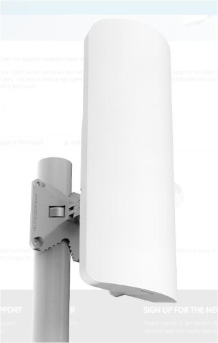 Mikrotik antena externa 12dbi, 120 grade + router wireless integrat, cpu: 600mhz, ram: 64 mb, dimensiuni: 140 x 348 x 82 mm, passive poe, viteza wireless 2.4ghz 300 mbit s , tehnologie: wi-fi 4, 1 x 1