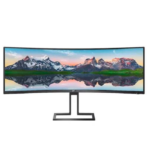 Monitor philips 498p9 48.8 inch, panel type: va, backlight: wled, resolution: 5120x1440, aspect ratio: 32:9, refresh rate:70hz, response time gtg: 5 ms, brightness: 450 cd m ², contrast (static): 3000