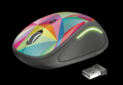 Mouse fara fir trust yvi fx wireless mouse - multicolor specifications general height of main product (in mm) 95 mm width of main product (in mm) 57 mm depth of main product (in mm) 40 mm total weigh
