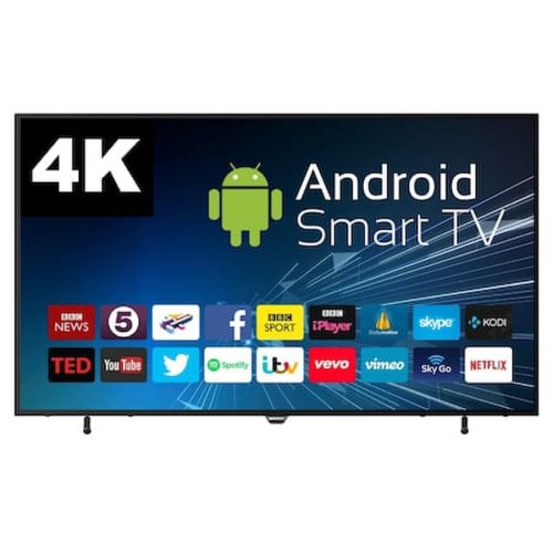 Televizor led smart sunny alsndld055456000, diagonala 139 cm, 4k ultra hd, android, wifi, clasa a+, negru
