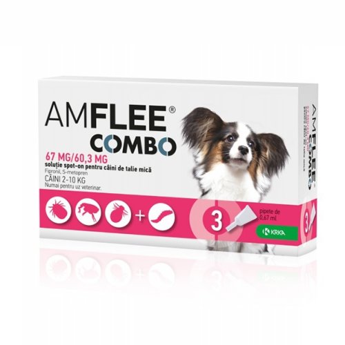 Krka Amflee combo dog 67 mg, s (2-10 kg) x 3 pipete