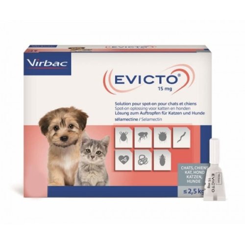 Evicto 15 mg pentru câini si pisici < 2.5 kg