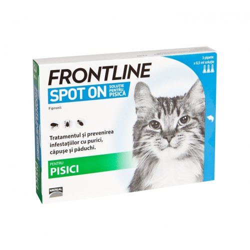 Frontline spot on pisica - 3 pipete antiparazitare