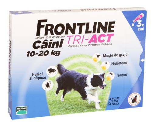 Frontline tri-act 10-20 kg 3 pipete