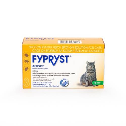 Krka Fypryst cat spot on 50 mg, 3 pipete