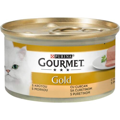 Gourmet gold mousse cu curcan, 85 g