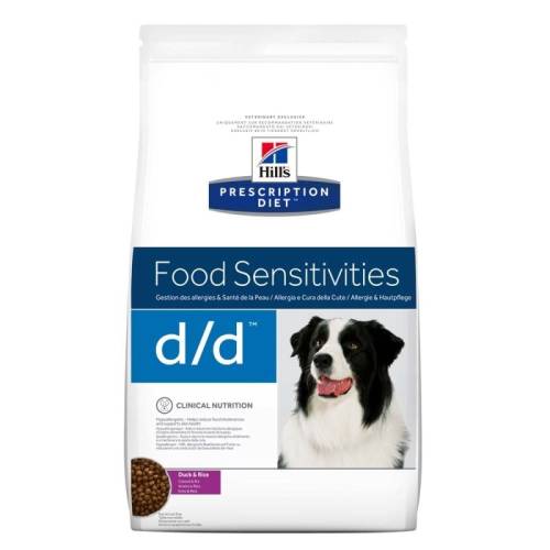 Hill's pd d/d food sensitivities hrana pentru caini cu rata si orez