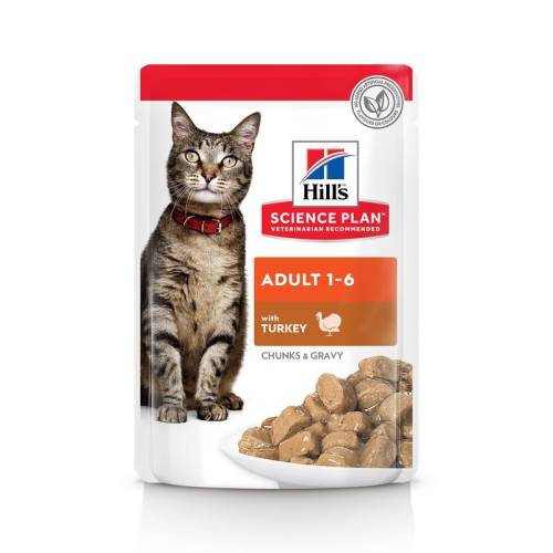 Hill's sp adult hrana pentru pisici cu curcan 85 g (plic)