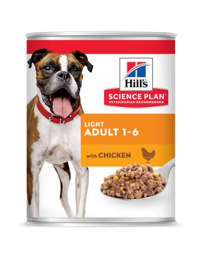 Hill's sp adult light hrană pentru câini cu pui, 370 g (conservă) 