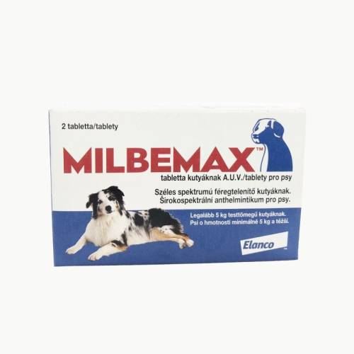 Elanco Milbemax dog 12.5 / 125 mg (5 - 25 kg), 2 tablete