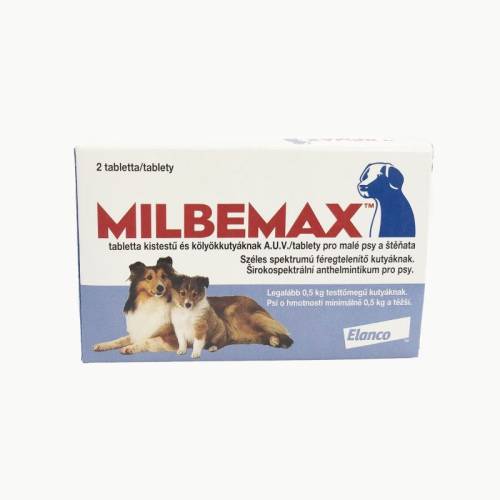 Elanco Milbemax dog 2.5 / 25 mg (< 5 kg), 2 tablete