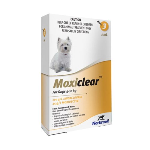 Norbrook Moxiclear dog m 1 ml (4-10 kg) x 3 pipete (galben)