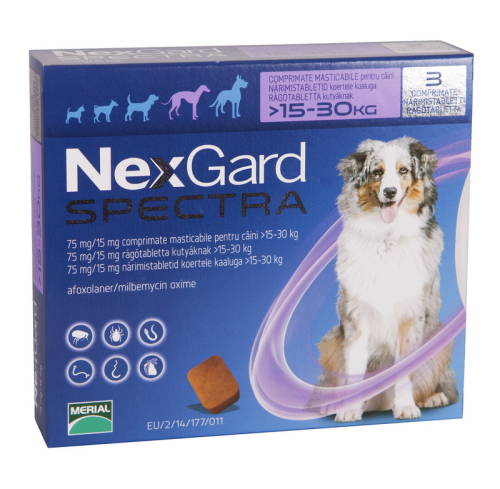 Nexgard spectra l (15 - 30 kg), 3 comprimate