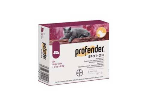 Bayer Profender pisica l | cutie 2 pipete pentru pisici 5 - 8 kg